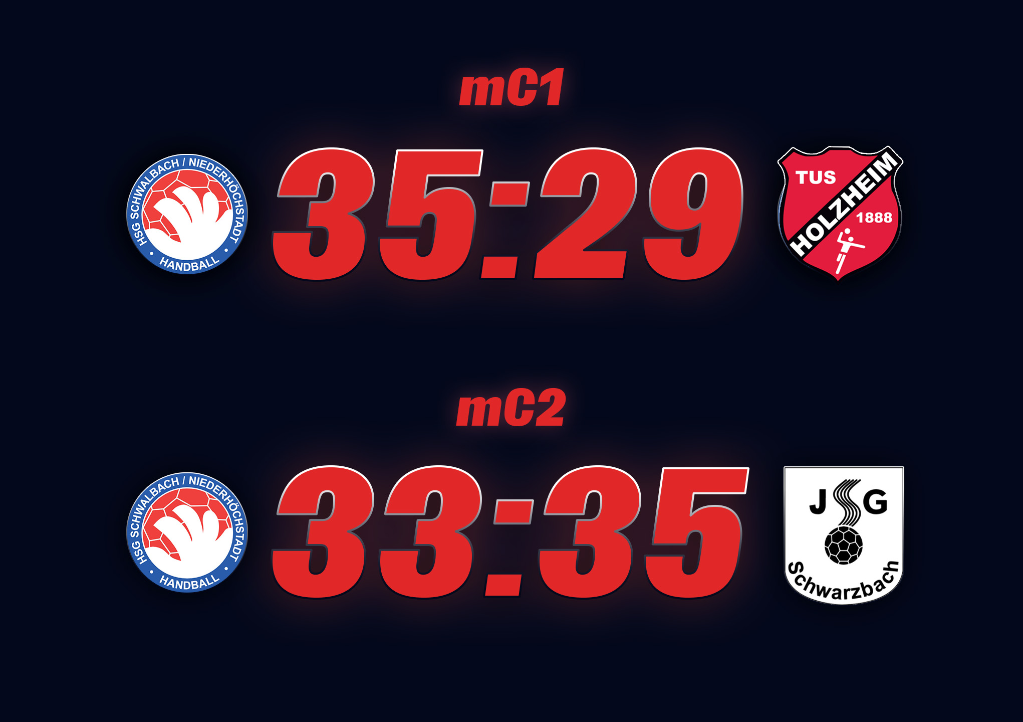 Spielberichte der mC1 und mC2 (29.09.2025)