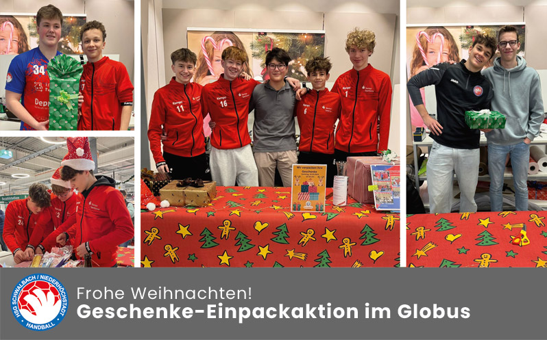 HSG-Jugendliche verpackten Geschenke im Globus-Markt